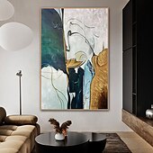 abordables Peintures Abstraites-Mintura main guitare peintures à l&#039;huile sur toile mur art décoration moderne abstrait image pour la décoration intérieure roulé sans cadre non étiré peinture
