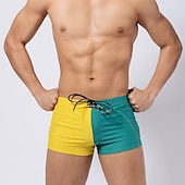 cheap Men&#039;s Boxer Swim Trunks-Men&#039;s Swimwear Swim Shorts Swim Trunks Print Patchwork Letter Breathable Soft Outdoor Casual Daily Hawaiian Stylish White Royal Blue Micro-elastic