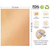 cheap Grills &amp; Outdoor Cooking-Set of 4 Non-stick Reusable Teflon Sheets Barbecue BBQ Grill Mats for Out Door Grilling