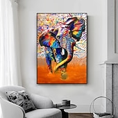 cheap Animal Prints-1pc African Elephant Wall Art Posters And Prints Wild Elephant Graffiti Art Prints Decorative Painting For Home Living Room Office (Without Frame)