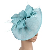 levne Fascinátory-Fascinátory Látka Kentucky Derby Dostih Elegantní retro S Peří Mašle Přílba Pokrývky Hlavy