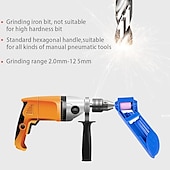 cheap Drill Bit Set-Portable Drill Bit Sharpener Corundum Resisting Drill Polishing Corundum Grinding Wheel Tool Grinder Wheel Tool 2.0-12.5mm Drill Bits