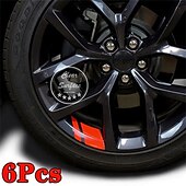 billige Karosseridekorasjon og -beskyttelse til bil-6 stk universelle bilfelg vinyl klistremerker reflekterende hash mark stripe racing hjul nav dekaler hjul dekor