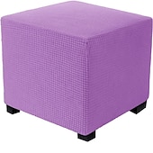 cheap Ottoman Cover-Stretch Ottoman Cover Square Ottoman Slipcovers Rectangular Foldable Storage Stool Cover Bench Cover Furniture Protector Soft Slipcover with Elastic Bottom