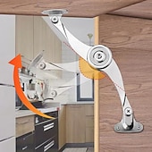 billige bygningsmateriell-2 stk hydrauliske tilfeldig stoppede hengsler kjøkkenskapdør justerbar polert hengsel møbler løfte opp klaff stag støtte hardware
