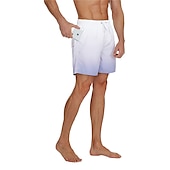 お買い得  男性用水泳パンツ-男性用 ボードショーツ スイムショーツ スイムトランク ドローストリング メッシュ裏地付き 弾性ウエスト 勾配 速乾性 ショート カジュアル 日常 祝日 ハワイアン ボヘミアン ブラック ピンク マイクロエラスティック