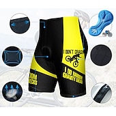 preiswerte Fahrradhosen Herren-Herren Radunterhose Radhose Fahhrad Gepolsterte Shorts / Gämse Unten MTB Mountain Rennrad Sport Graphic 3D-Pad Atmungsaktiv Schnelltrocknend Feuchtigkeitsableitung Gelb Rot Polyester Spandex