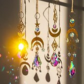 abordables Attrapeurs de rêves-cristal attrape-soleil oeil du diable éclairage en cristal pendentif lumière et ombre vent carillon attrape-soleil prisme boule