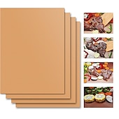 cheap Grills &amp; Outdoor Cooking-Set of 4 Non-stick Reusable Teflon Sheets Barbecue BBQ Grill Mats for Out Door Grilling