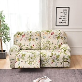 cheap Recliner Chair Cover-Stretch Reclining Couch Covers 2 Seater Loveseat Reclining Sofa Cover Couch Slipcover with Elastic Loop, Anti-cat Scratch Furniture Protector for Kids, Pets, Dogs, Cats