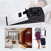 お買い得  ホームアラームシステム-1/2 個ミニ警報ドア停止警報 120db 家庭用に最適くさび形ストッパーアラートセキュリティシステムブロックブロッキングシステム