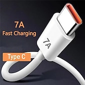 preiswerte Handy-Kabel-7a 100 W Typ C USB-Kabel Superschnelles Ladekabel für Huawei Mate 40 30 Xiaomi Samsung Schnelllade-USB-Ladekabel Datenkabel Gute Qualität und langlebiges Geschenk für Geburtstag/Ostern/Jungen/Freundinnen