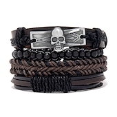 economico Accessori indossabili-set di combinazioni di braccialetti intrecciati da uomo accessori in lega gioielli fai da te