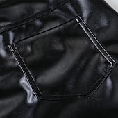 cheap Casual Pants-Men&#039;s Skinny Trousers Casual Pants Solid Color Comfort Breathable Full Length Daily Going out Streetwear Fashion Stylish Black White Micro-elastic