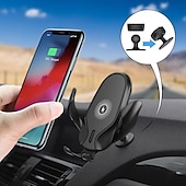 billiga Hållare till bilen-15w trådlös laddare hållare för billaddningsfäste för iphone 14 13 12 11 pro x xs max xr luftventilfäste billaddare intelligent infraröd telefonhållare för samsung s30 s22 s21 s20 note 20 huawei