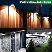 Χαμηλού Κόστους Εξωτερικά Επιτοίχια Φώτα-1/4/6 τμχ ηλιακά φώτα υδρορροής υπαίθριο αδιάβροχο ηλιακό φως φράχτη για πρόσβαση στο κατάστρωμα αυλή βεράντα δρόμο γκαράζ σκάλα τοίχος διακόσμηση τοπίου φωτισμός ηλιακό φως νύχτας