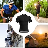 cheap Men's Jerseys-Men's Cycling Jersey Geometic Letter &amp; Number Short Sleeve Bike Jersey Top with 3 Rear Pockets Mountain Bike MTB Road Bike Cycling Quick Dry Reflective Strips Back Pocket Moisture Wicking Sports Dark