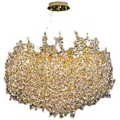 baratos Candeeiros de Lustre-60 cm Design Único Lustres Alumínio LED Estilo nórdico 110-240 V