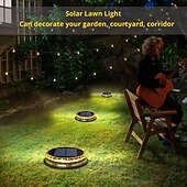 ieftine Lumini de sol-lumini solare cu led pentru gazon lumini la sol lumini solare în aer liber impermeabile în pământ pentru pasarelă peisaj trepte de gazon etc.