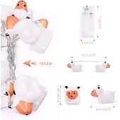 cheap USB String Lights-Cute Yellow Duck Sheep Hippo Animal Shaped LED Fairy String Lights 1.5M 10LEDs Indoor Outdoor Christmas Wedding Birthday Party Garden Children&#039;s Room Decoration