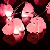 cheap USB String Lights-Cute Yellow Duck Sheep Hippo Animal Shaped LED Fairy String Lights 1.5M 10LEDs Indoor Outdoor Christmas Wedding Birthday Party Garden Children&#039;s Room Decoration