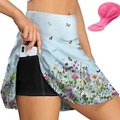 Women's Graphic Floral Botanical Cycling Skort Skirt Bike Skirt Bottoms Race Fit Mountain Bike MTB Road Bike Cycling Sports 3D Pad Cycling Quick Dry Moisture Wicking Blue Green Spandex Clothing4