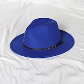 preiswerte Partyhut-Hüte Wolle / Acryl Fedora-Hut Formal Hochzeit Einfach Mit Pure Farbe Kopfschmuck Kopfbedeckung