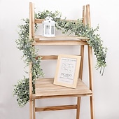 cheap Artificial Plants &amp; Flowers-1PC artificial green plant artificial eucalyptus wreath vine 1.8m ins eucalyptus wall hanging simulation plant vine Wedding Decoration
