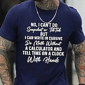 economico Magliette grafiche da uomo-Per uomo Lettera Stampe Grafiche Divertente Maglietta Maglietta grafica Cotone Maniche Corte Grafico Camicia Nero Bianco Rosso Maglietta comoda Vacanza Streetwear Abbigliamento di stilista