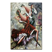 cheap People Paintings-Mintura Handmade Abstract Figure Oil Paintings On Canvas Wall Art Decoration Modern Abstract Picture For Home Decor Rolled Frameless Unstretched Painting