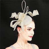 Χαμηλού Κόστους Fascinators-Fascinators Ψεύτικος Λινός Γάμος Kentucky Derby Κοκτέιλ Royal Astcot Μόδα Vintage Με Bowknot Επικεφαλίδα Κεφαλαιοφυλακή ντυθείτε για να εντυπωσιάσετε Ημέρα Αγώνων Φόρεμα 2025
