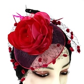 economico Fascinator-Fascinatori  Cappelli  Copricapi con floreale 1PC Occasione speciale  Ladies Day  Copricapo Melbourne Cup per un&#039;ottima impressione Fascinatori del Derby Giornata di corsa Vestito 2025
