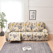 economico Poltrone reclinabili e poltrone wingback-Copridivano reclinabile elasticizzato, copridivano a 3 posti, copridivano reclinabile floreale con elastico, protezione antigraffio per mobili per bambini, animali domestici, cani, gatti