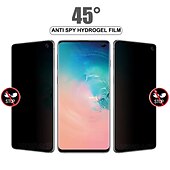זול מגיני מסך ל-Samsung-2 יח &#039; מגן מסך עבור סמסונג גלקסי S24 Ultra Plus S23 S22 S21 S20 Plus Ultra Note 20 Ultra 10 Plus S25 Ultra TPU הידרוג&#039;ל פרטיות נגד ריגול אנטי בועות נוגד טביעות אצבעות אולטרה דק עמיד לשריטות