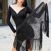 levne Latinské sukně-Latinské tance Sukně Krajka Třásně Sklady Dámské Výkon Trénink Vysoký Polyester