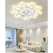 economico Ventilatore da soffitto con luci-Ventilatori A Soffitto A Led Dimmerabili Con Telecomando A Forma Di Fiore Design Da Incasso A Soffitto Con Paralume In Acrilico Lampadario Camera Da Letto Soggiorno