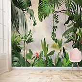 abordables Papiers peints-Fonds d&#039;écran cool forêt beau papier peint mural autocollant mural couvrant impression peler et coller amovible auto-adhésif scénique forêt tropicale humide plantain pvc / vinyle décor à la maison