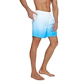 お買い得  男性用水泳パンツ-男性用 ボードショーツ スイムショーツ スイムトランク ドローストリング メッシュ裏地付き 弾性ウエスト 勾配 速乾性 ショート カジュアル 日常 祝日 ハワイアン ボヘミアン ブラック ピンク マイクロエラスティック