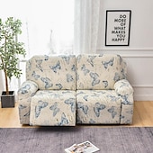 cheap Recliner Chair Cover-Stretch Reclining Couch Covers 2 Seater Loveseat Reclining Sofa Cover Couch Slipcover with Elastic Loop, Anti-cat Scratch Furniture Protector for Kids, Pets, Dogs, Cats