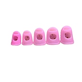 abordables Instrumentos musicales-10 unids/set dedal para dedos, guantes de silicona antiquemaduras para tocar la guitarra, protección para los dedos, guante artesanal diy, herramienta de cocina para coser