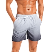 お買い得  男性用水泳パンツ-男性用 ボードショーツ スイムショーツ スイムトランク ドローストリング メッシュ裏地付き 弾性ウエスト 勾配 速乾性 ショート カジュアル 日常 祝日 ハワイアン ボヘミアン ブラック ピンク マイクロエラスティック
