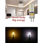 cheap LED Bi-pin Lights-10PCS G4 Bi-pin LED Light Bulb 3W 24LED SMD 2835 Equivalent Halogen Bulb 30W Warm white 3000K Daylight White 6000K 360° Beam Angle Flicker Free DC12V AC220V AC110V