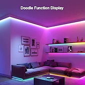 cheap WiFi&amp;Music Control-RGBIC LED Strip Compatible with Alexa Google Home Color Changing LED Light Music Sync TUYA WiFi for Bedroom Ceiling Playroom Shustar