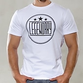 billige t-skjorter i plussstørrelse for menn-Herre Store størrelser Big Tall T skjorte T-skjorter Crewneck Svart Hvit Navyblå Kort Erme utendørs Ut på byen Trykt mønster Bokstaver Klær Bomullsblanding Gatemote Stilfull Fritid