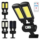 economico Lampioni-lampione solare per esterni lampada da parete a doppia testa con 3 modalità impermeabile sensore di movimento pir illuminazione di sicurezza per giardino patio portico garage 1pz