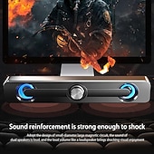 Недорогие Динамики-Беспроводная звуковая панель Bluetooth Hi-Fi стереодинамик Обновленная версия высокого качества звука для смартфона/планшета/компьютера Домашний кинотеатр Телевизор с сильным басом Саундбар