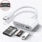 Χαμηλού Κόστους Περιφερειακά Η/Υ-usb c sd card reader adapter type c micro sd tf card reader multifunction 3-in-1 otg adapter for laptop macbooks φορητές κάμερες