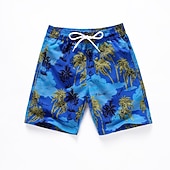billiga Underdelar-Barn Pojkar Beach Shorts Tecknat Ärmlös Simning Tropisk Orange dinosaurie Sommar Kläder 7-13 år