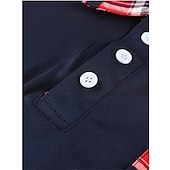 billige Klassisk poloskjorte for menn-Herre POLO T-skjorte Golf skjorte Avslappet Daglig Polokrage Klassisk Kortermet Lettvekt Ruter Lapper Alle årstider Normal Lyseblå Svart Hvit Rød Navyblå Lysegrå POLO T-skjorte