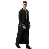 رخيصةأون عربي مسلم-رجالي رداء - روب ثوب / جبة ديني سعودي عربي العربية مسلم رمضان بالغين / قمصان الرضعثوب الراقص